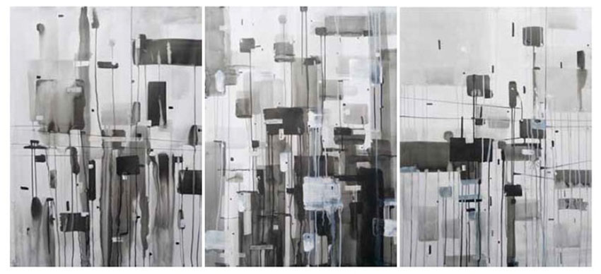 Ink City No.2     Ink on paper     105x225cm     2011