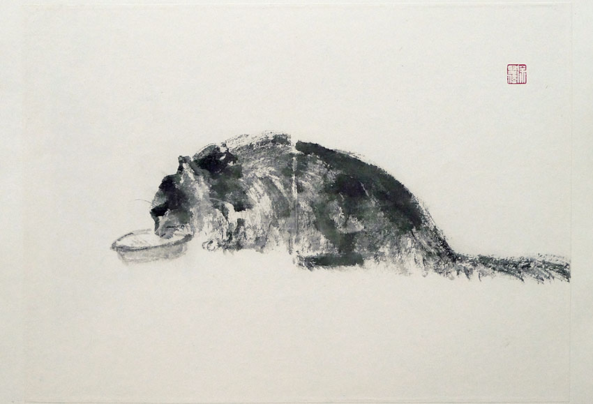 Homeless Cat     Ink on paper     40x55cm     2005