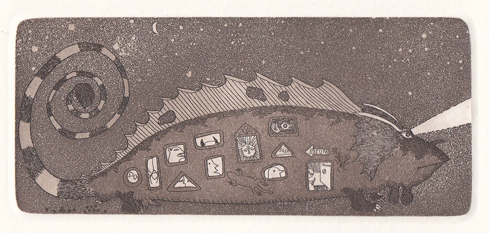 Night Move     Etching     5.5x13cm     2011     Edition of 30