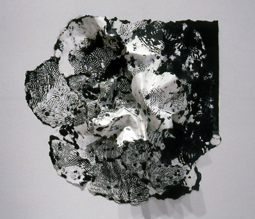 Geode     Paper ink wax stone     22x23x5in     2004