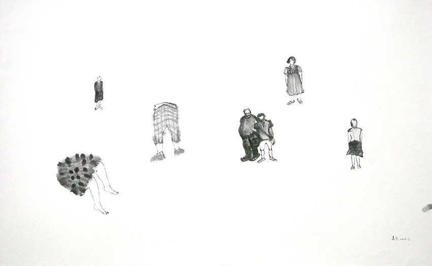 Gathering     Ink on paper     60x97cm     2010